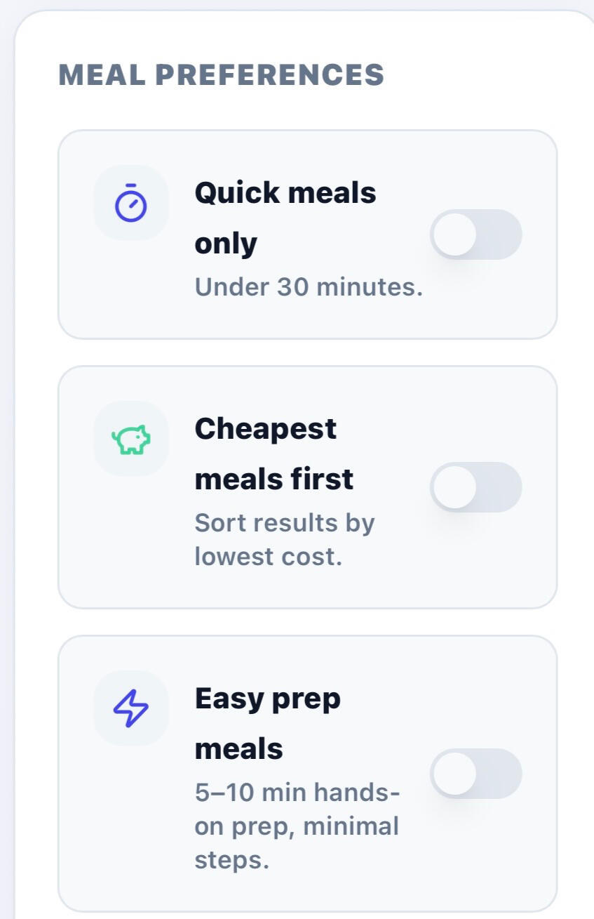Enter your budget and number